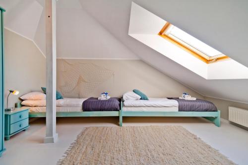 Ένα ή περισσότερα κρεβάτια σε δωμάτιο στο BlueApart Apartamenty Jurata