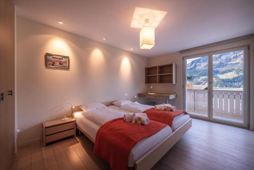 Ένα ή περισσότερα κρεβάτια σε δωμάτιο στο Chalet Brunner 4