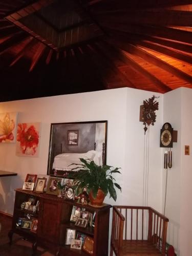 Una televisión o centro de entretenimiento en Posada Selva Negra