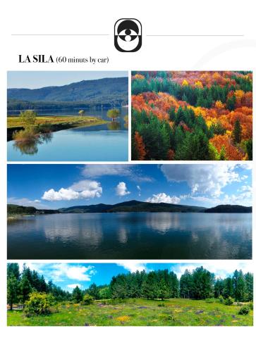 a collage of four different photos of a lake at Casa nel verde in Decollatura