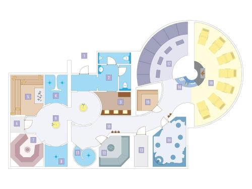 an illustration of a house floor plan at Hotel Garni Angela in Ischgl