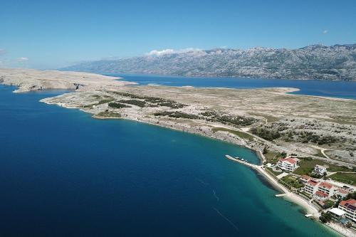 an aerial view of an island in a body of water at Apartments Anka in Rtina