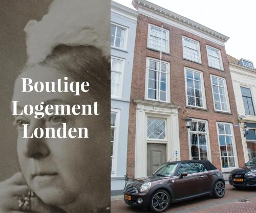 a picture of a car parked in front of a building at Boutique Logement Londen Centrum Middelburg in Middelburg