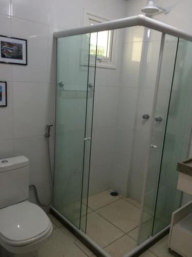 Kylpyhuone majoituspaikassa Flat Club Meridional Carneiros