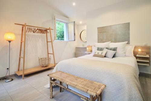 Кровать или кровати в номере Villa La Clarté