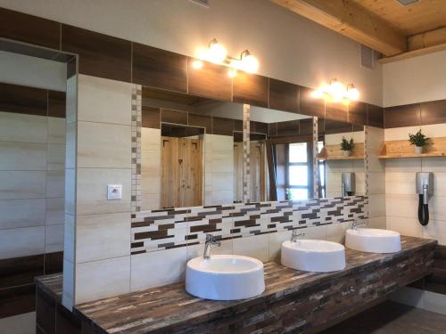 A bathroom at Camp PACHO