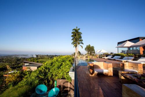 a villa with a view of the ocean at Bio Habitat Hotel in Armenia