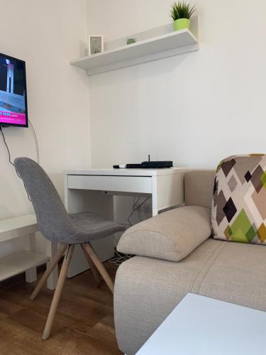 TV a/nebo společenská místnost v ubytování Maša Studio Apartman
