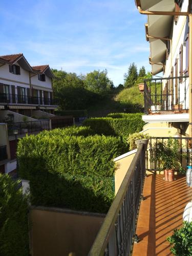a view from the balcony of a building at Bordatxiki in Hondarribia