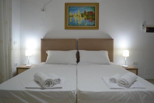 Ένα ή περισσότερα κρεβάτια σε δωμάτιο στο Seaview Bay Studio & Private Garage