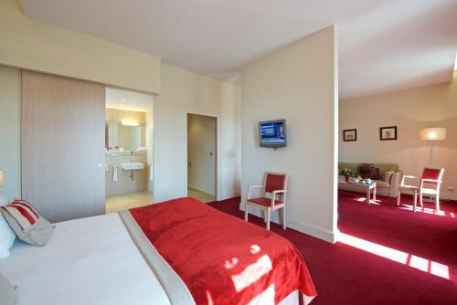 Ένα ή περισσότερα κρεβάτια σε δωμάτιο στο Hôtel du Parc