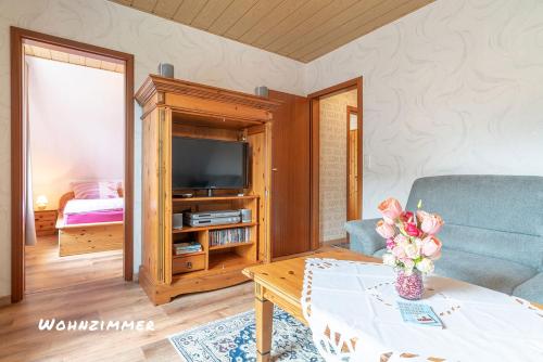 TV a/nebo společenská místnost v ubytování Gästehaus Ollech