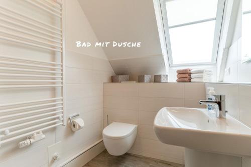 Koupelna v ubytování Gästehaus Ollech