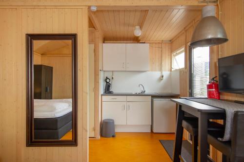 Η κουζίνα ή μικρή κουζίνα στο Centre beach lodge