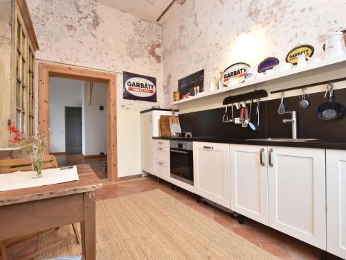Dapur atau dapur kecil di Ferienwohnung in Steffenshagen mit Terrasse