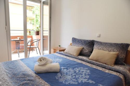 Llit o llits en una habitació de Apartman Kaja