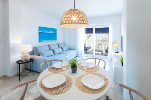 Ruang duduk di Calmo Singular Apartments