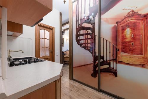 Kuchyň nebo kuchyňský kout v ubytování Duke Apartments