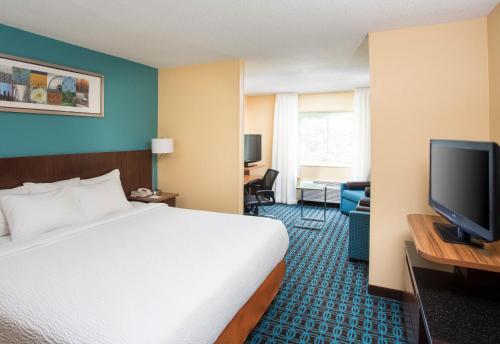 TV o dispositivi per l'intrattenimento presso Fairfield Inn & Suites by Marriott Quincy