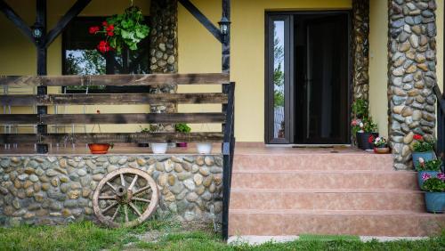 Κήπος έξω από το Pensiunea Gradinarilor cu statie de încărcare încărcare electrică auto