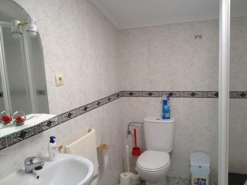 a bathroom with a toilet and a sink at MRZ Rentals San Martín de Luiña in San Martín de Luiña