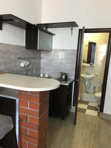 Koupelna v ubytování Apartments on Panteleimonovskaya