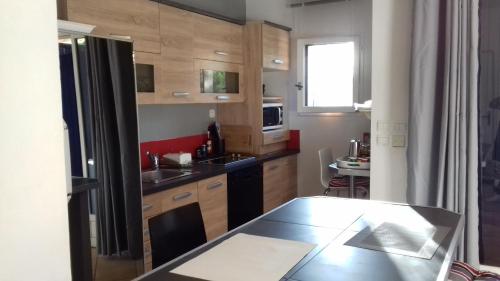 Η κουζίνα ή μικρή κουζίνα στο Loft dans cadre de verdure