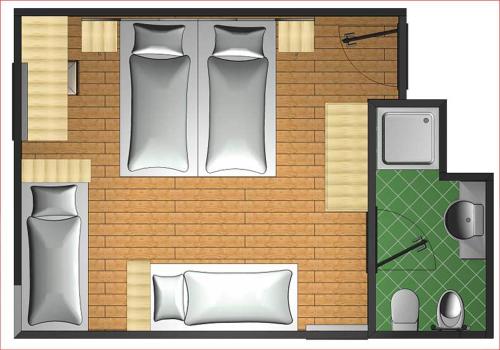 Půdorys ubytování Hotel Garnì Salvanel