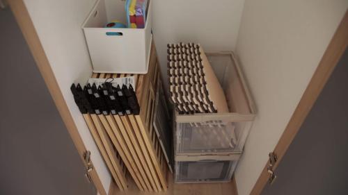 an overhead view of a small room with a knifeventory at beautiful Mt.Fuji A in Fujikawaguchiko