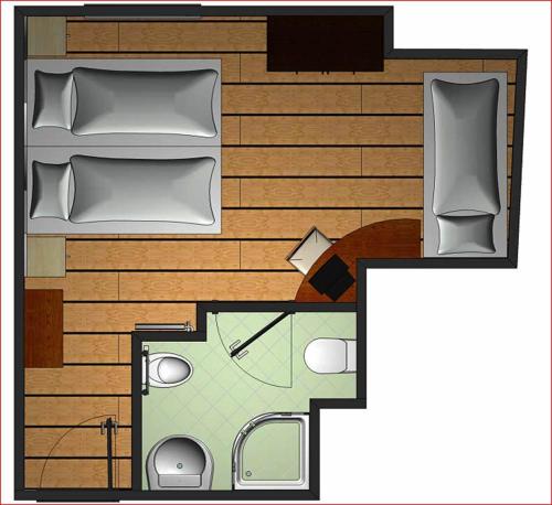 Půdorys ubytování Hotel Garnì Salvanel