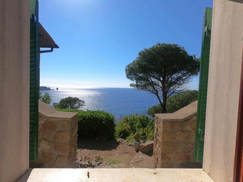 a view of the ocean from a house doorway at Ammiraglio in Campese