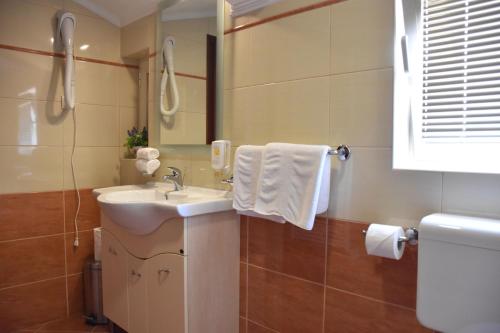 a bathroom with a sink and a toilet at Villa Riva in Makarska