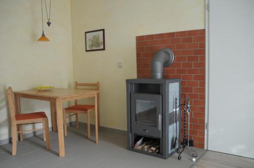 Dapur atau dapur kecil di Ferienhaus Gebind