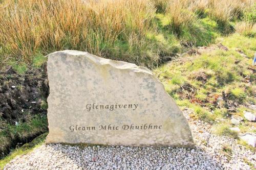 a rock with the words glengarry german white attribute at Wild Atlantic View Inishowen in Greencastle