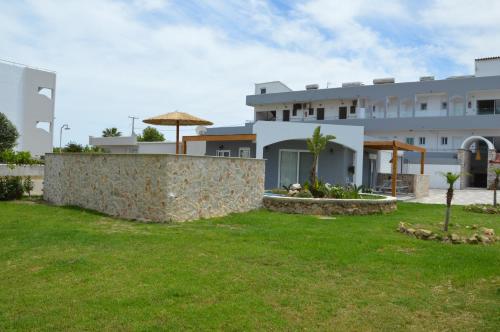 a view of the villas from the yard at Kostas Studios in Faliraki