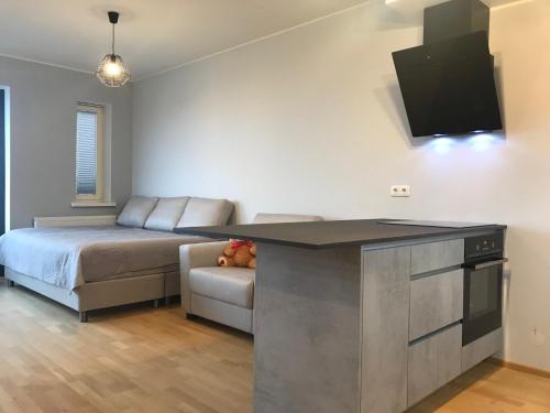 Μια τηλεόραση ή/και κέντρο ψυχαγωγίας στο Apartment24 Yacht Club View