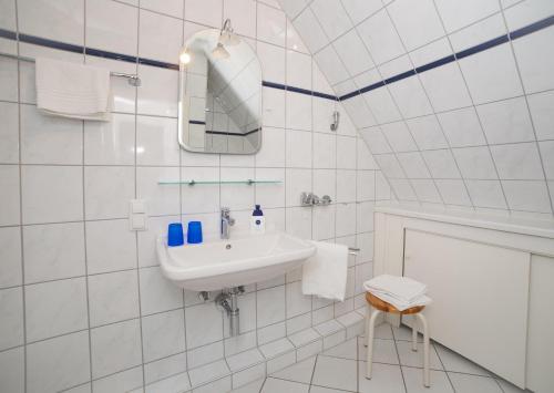 Koupelna v ubytování Wattstübchen (Haus Pesel)