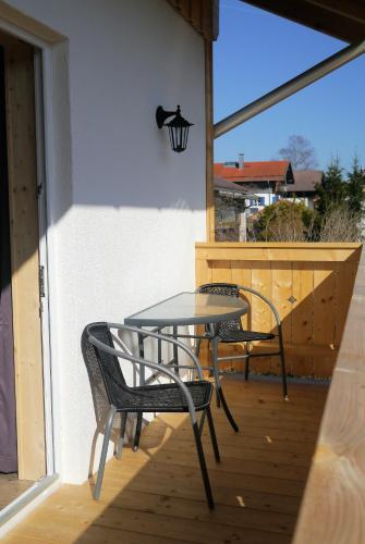 Balkoni atau teres di Heidi's Ferienwohnung2