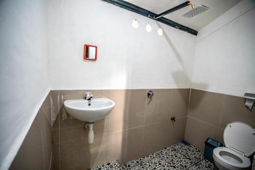 Vonios kambarys apgyvendinimo įstaigoje Tetebatu Indah Homestay