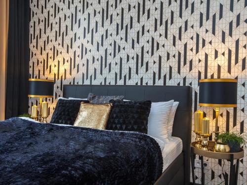 Χώρος καθιστικού στο Golden Prague Rooms
