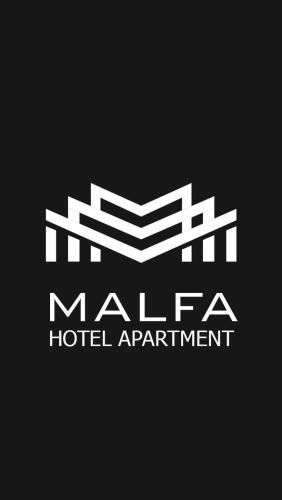 a white logo for a hotel apartment at ملفا للشقق المخدومة in Qal'at Bishah