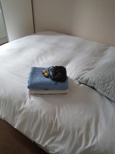 Кровать или кровати в номере Queens house