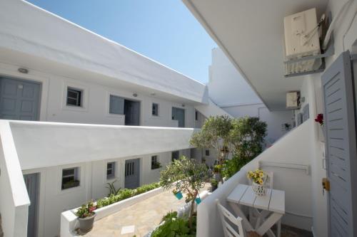 a view from the balcony of a building at Zacharakis Studios in Kamari