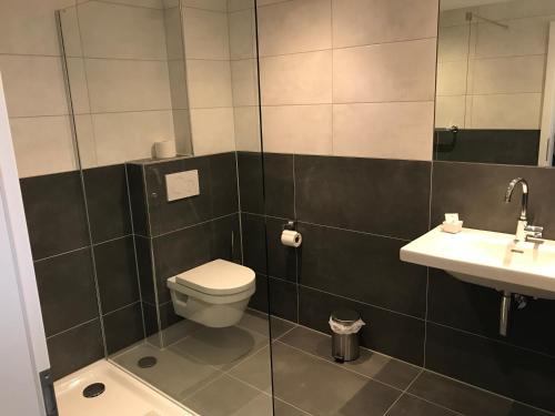 Koupelna v ubytování Hotel Klapperburg