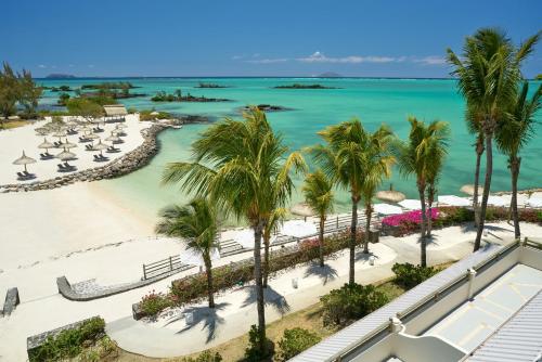 an aerial view of the beach at the excellence punta cana resort at Lagoon Attitude (Adults Only) in Cap Malheureux