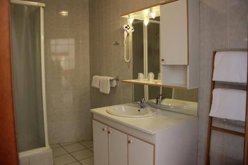 A bathroom at Hôtel Restaurant Logis La Méridienne