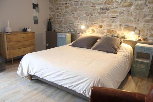 Postel nebo postele na pokoji v ubytování L'Albane Chambres d'hôtes