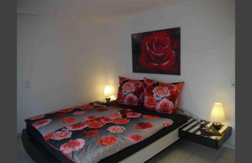 En eller flere senge i et værelse på Atelierhaus Meersburg