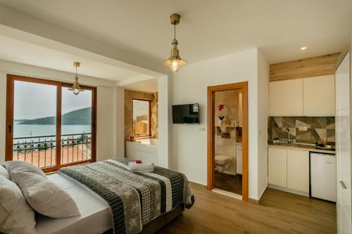 Una cama o camas en una habitación de Apartments Belvedere