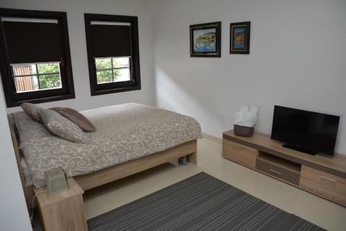 Ένα ή περισσότερα κρεβάτια σε δωμάτιο στο Villa Dudanov